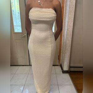 Oh Polly Embellished Bandeau Cowl Neck Maxi Dress